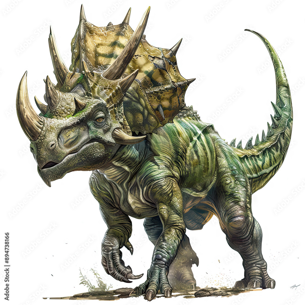 Styracosaurus in a Defensive Stance PNG Styracosaurus in a Defensive Stance PNG