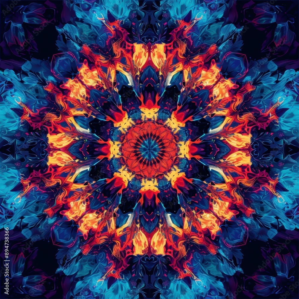Abstract flower fractal background. Abstract flower fractal background.