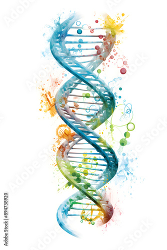 Colorful and Detailed Representation of DNA Modifications and Nucleotide Sequences photo