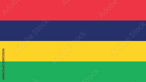 Official vector flag of Mauritius. Illustration eps10.