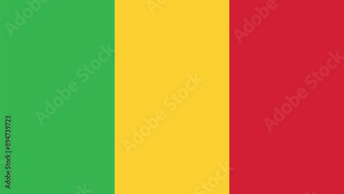 Official vector flag of Mali. Illustration eps10.