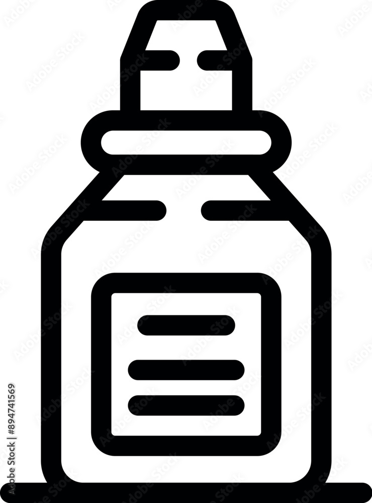 Ink bottle icon representing drawing and creativity Ink bottle icon representing drawing and creativity