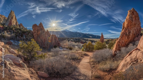 Garden of the Gods, Colorado: Majestic Rock Formations at Sunset