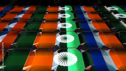 Indian flag-inspired abstra...