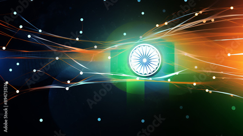 Digital tricolor wave.