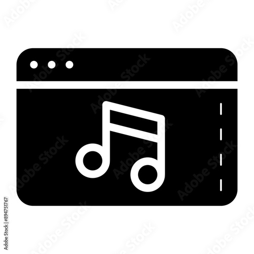 music song website glyph icon