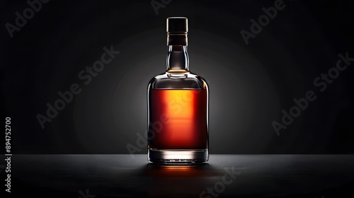 A premium whisky bottle