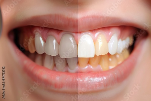 Before And After Teeth Whitening Close-Up Image