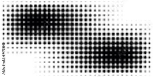 Halftone faded gradient texture. Grunge halftone grit background. White and black sand noise wallpaper. Retro pixilated vector backdrop
