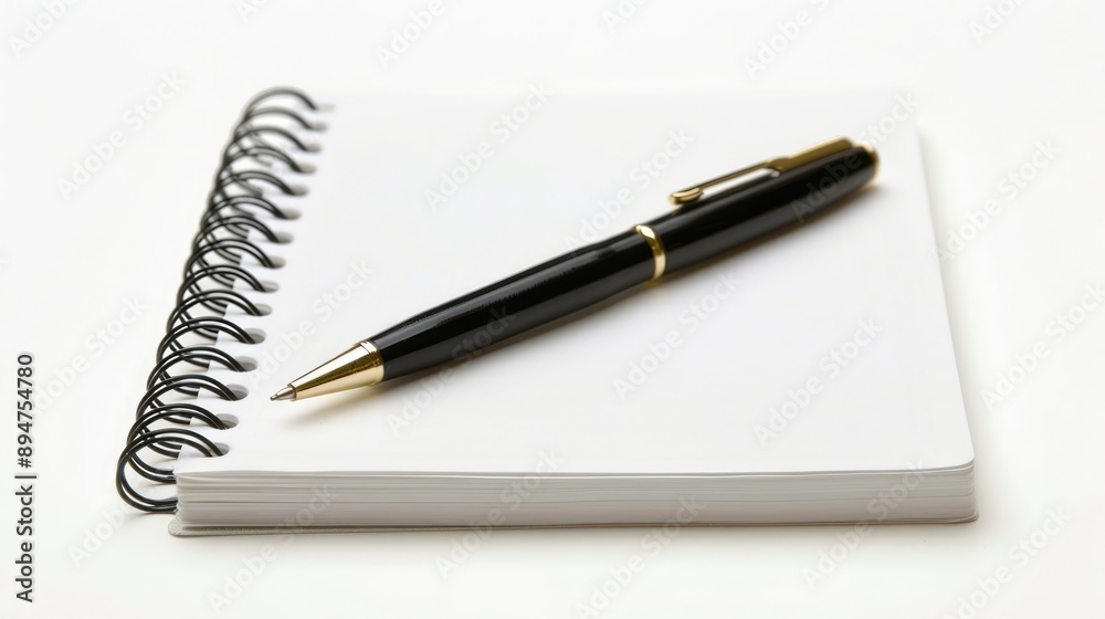 Writing pad for brief notes on white background Writing pad for brief notes on white background