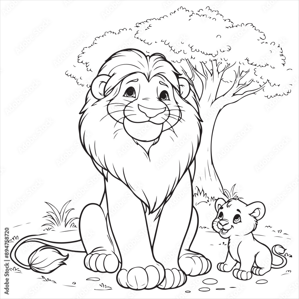 Lion outline drawing Lion outline drawing