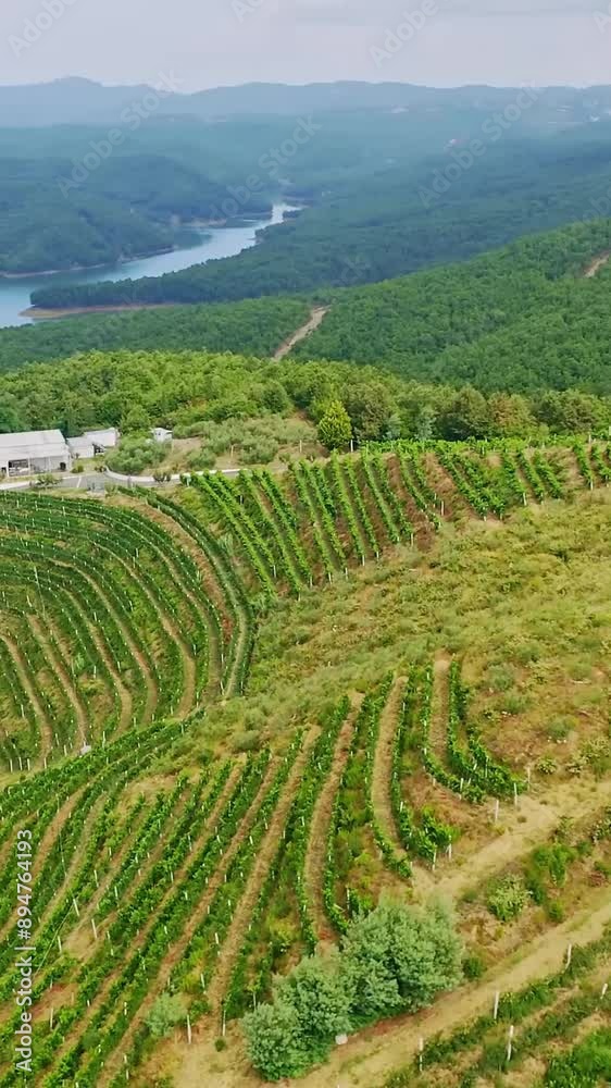 Aerial view of beautiful Albania landscape