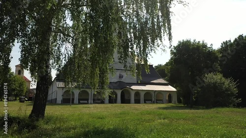 landscape, village, europe, architecture, city, town, house, panorama, sky, view, nature, travel, mountain, hill, church, river, green, tourism, houses, countryside, valley, rural, trees, old, Presov,