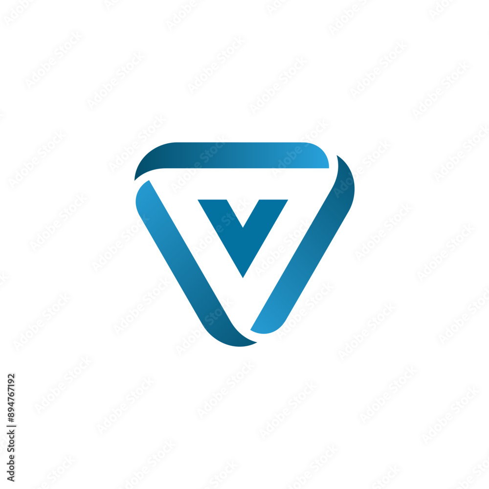 Triangle Letter V logo design vector template Triangle Letter V logo design vector template