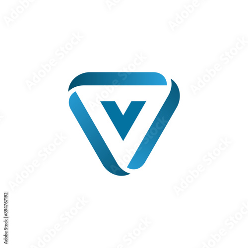 Triangle Letter V logo design vector template Free Download Triangle Letter V logo design vector template - GFXLoad