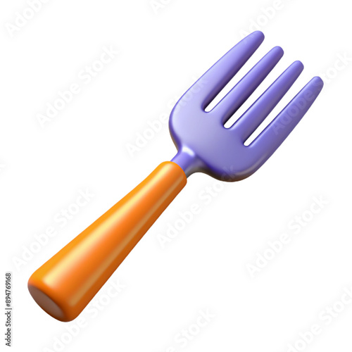 Blue spatula kitchenware icon isolated on white background