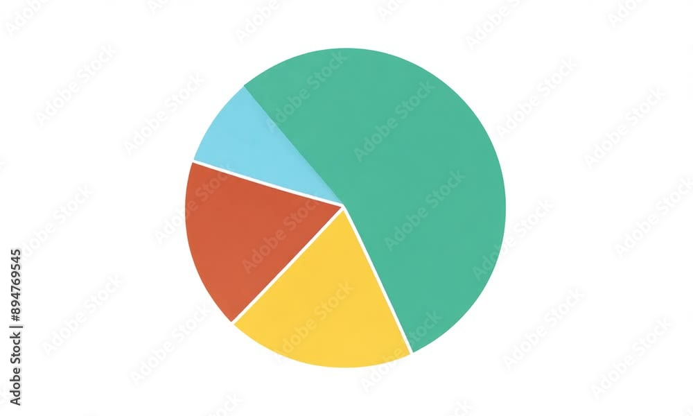 A simple style pie chart. 4K Video A simple style pie chart. 4K Video