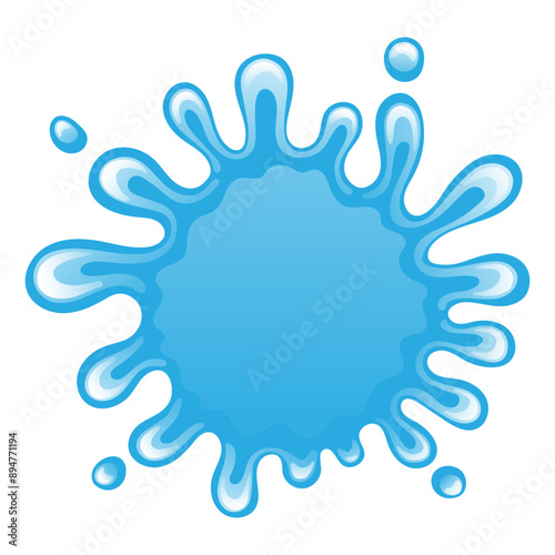 Water splash icon isolated on white background.