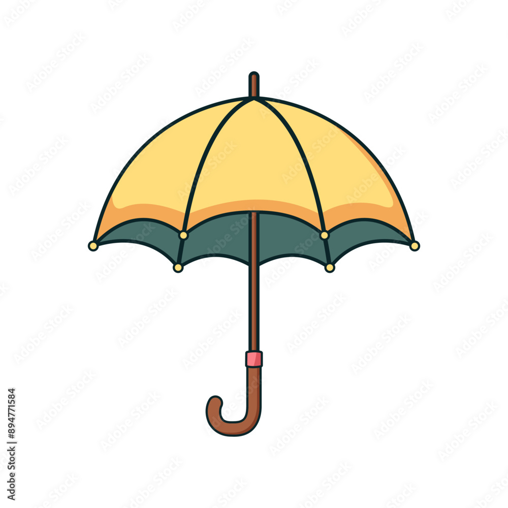 yellow umbrella cartoon vector illustration template design yellow umbrella cartoon vector illustration template design