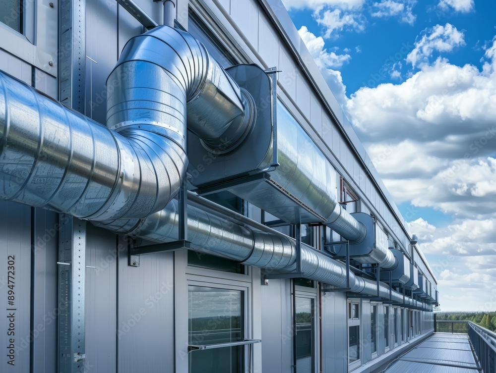 Naklejka premium Explain how to properly vent exhaust fans to the exterior of the home and common mistakes to avoid