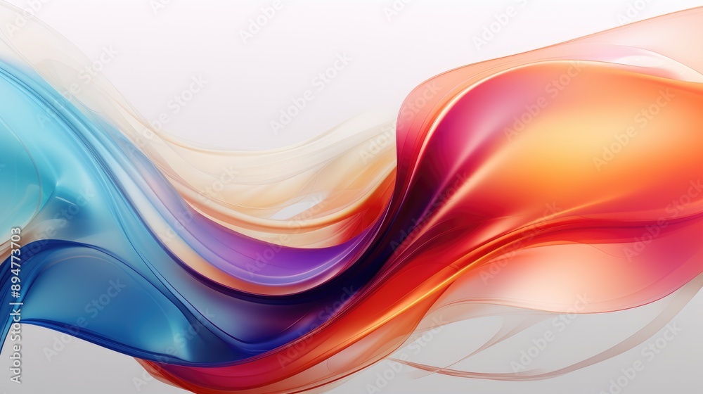 Abstract Colorful Wave Background with Smooth Gradient Flowing Lines in Blue, Red, and Orange Tones Abstract Colorful Wave Background with Smooth Gradient Flowing Lines in Blue, Red, and Orange Tones