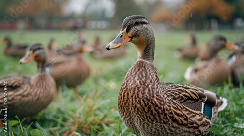 Ducks in a Meadow © Sandu
