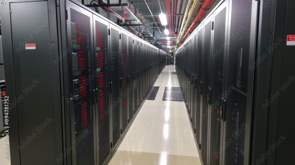 Fototapeta premium Modern Data Center Interior