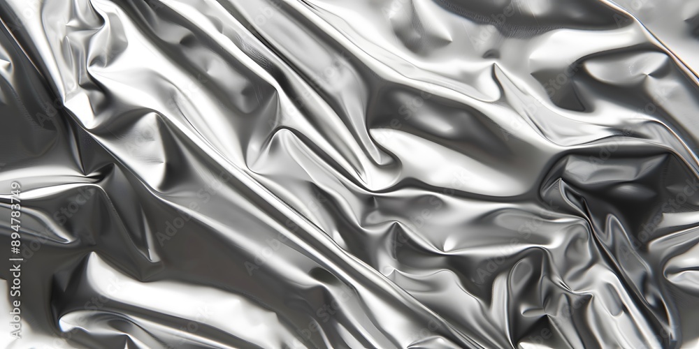 Shiny Silver Metallic Foil Texture Background Shiny Silver Metallic Foil Texture Background