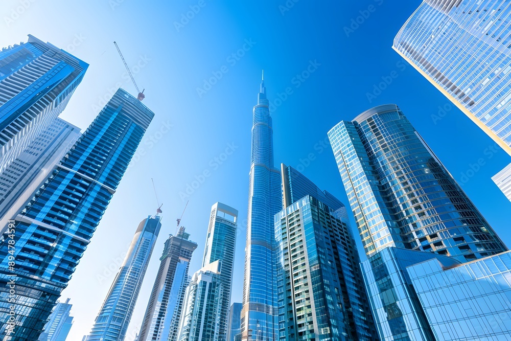 Fototapeta premium Modern Skyscrapers in Dubai, UAE