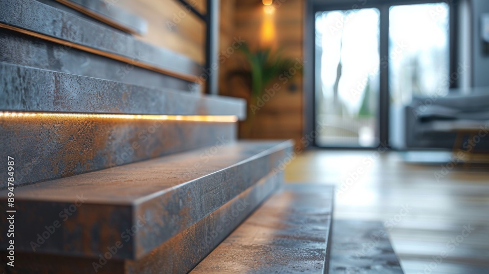 Modern Interior with Wooden and Metal Elements Modern Interior with Wooden and Metal Elements