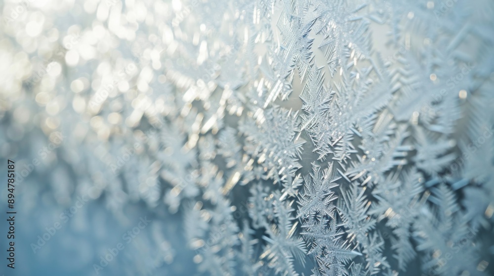Frosted Winter Window Scene Frosted Winter Window Scene