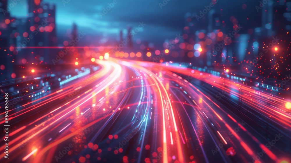 Neon Futuristic City Highway Neon Futuristic City Highway