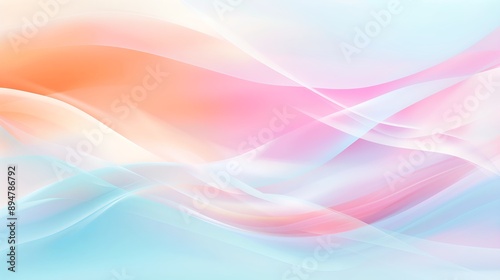 Abstract pastel gradient pink, blue, and white swirls © elovich