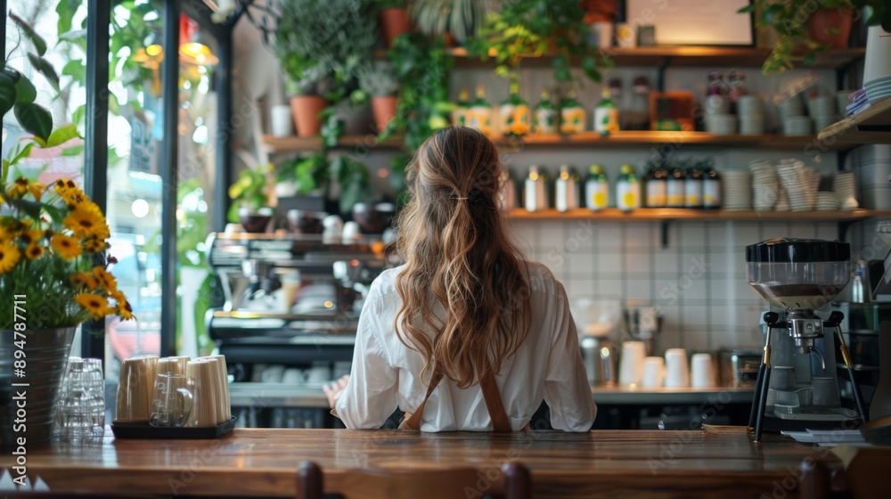 Barista in Cozy Coffee Shop Barista in Cozy Coffee Shop