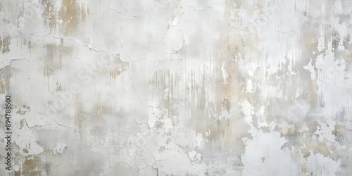 A textured white and light gray grungy surface with subtle cracks and irregular patterns resembling a weathered concrete or plas