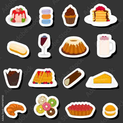 Illustration on theme fresh sweet tasty collection of consisting various ingredients