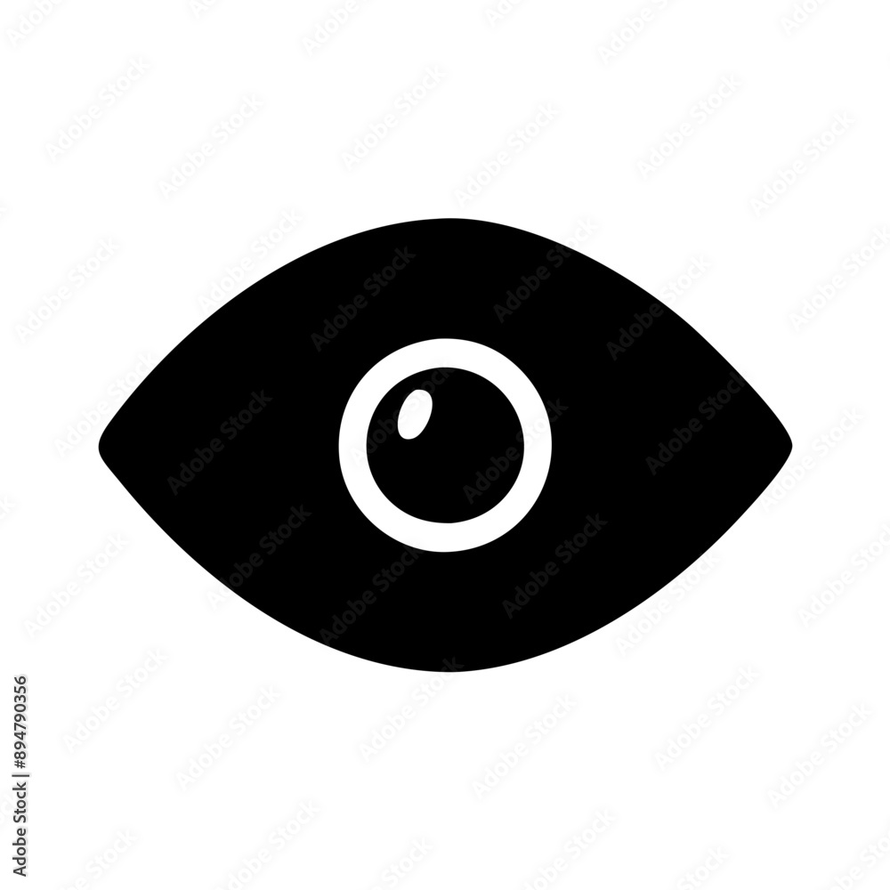 vector Icon of eye exam. Minimalist, Black and White vector Icon of eye exam. Minimalist, Black and White