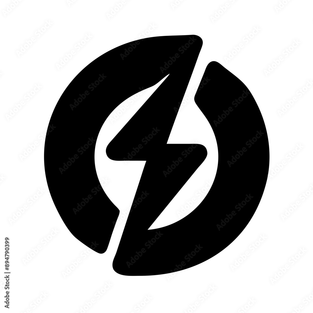 vector Icon of energy, Minimalist, Black and White vector Icon of energy, Minimalist, Black and White
