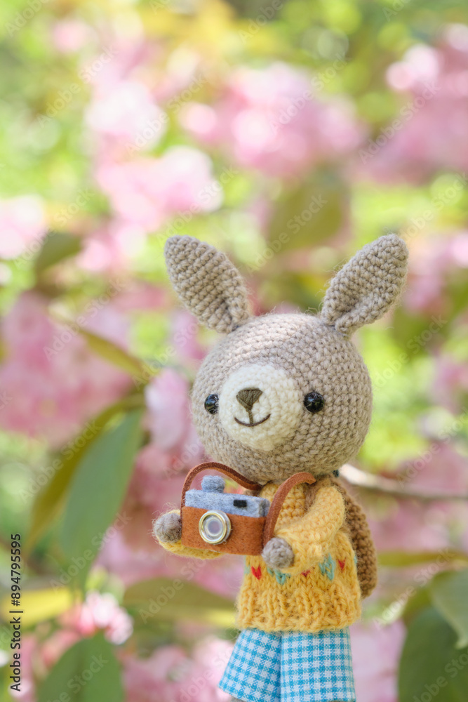 Obraz premium 動物のあみぐるみ 旅行