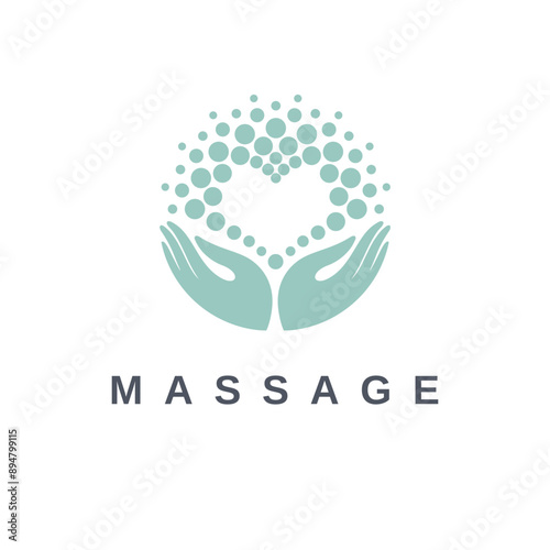 Massage vector logo design temlate.