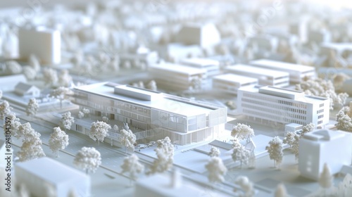 Corporate Campus Maquette Visualization 