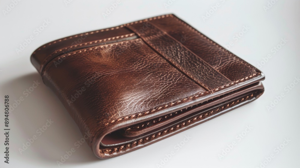 brown leather wallet - isolated product photo brown leather wallet - isolated product photo