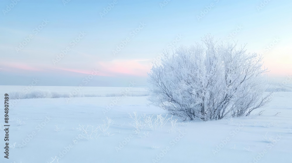 Snowfall gently covering a meadow with hoarfrost shimmering in the early morning light, Snowfall, Hoarfrost, Winter beauty Snowfall gently covering a meadow with hoarfrost shimmering in the early morning light, Snowfall, Hoarfrost, Winter beauty