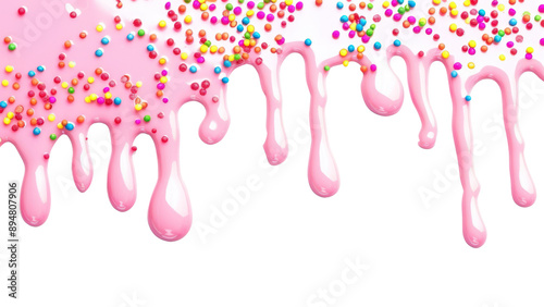 PNG Colorful dripping candy sprinkles photo