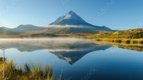 Mountain Reflection in a Calm Lake © Supriyanto