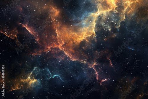 Nebula. Abstract and Colorful Astronomy Background in Deep Space