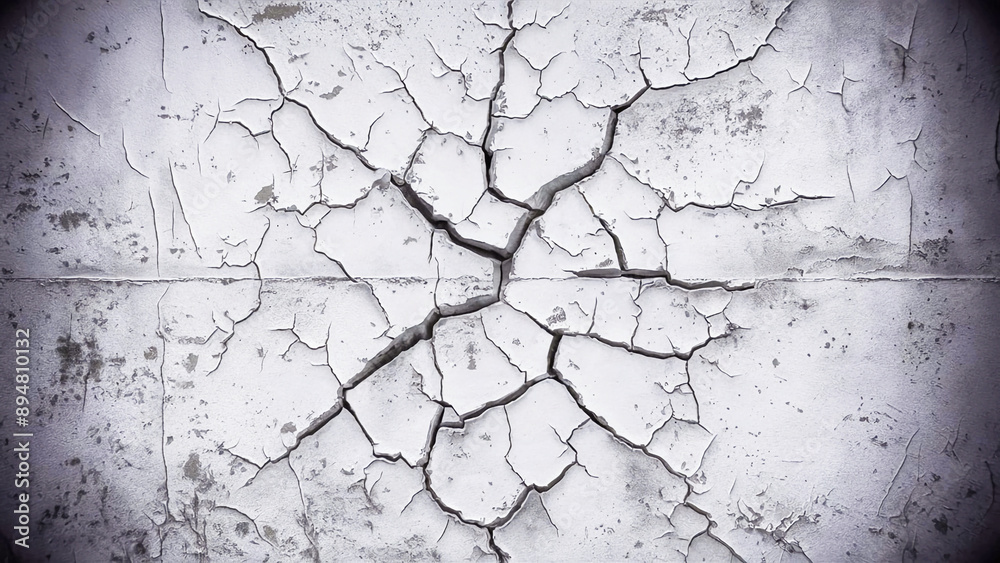 Obraz premium architecture texture of white plaster with cracks and an even tone, a uniform and smooth surface Isolated on white cutout easily.