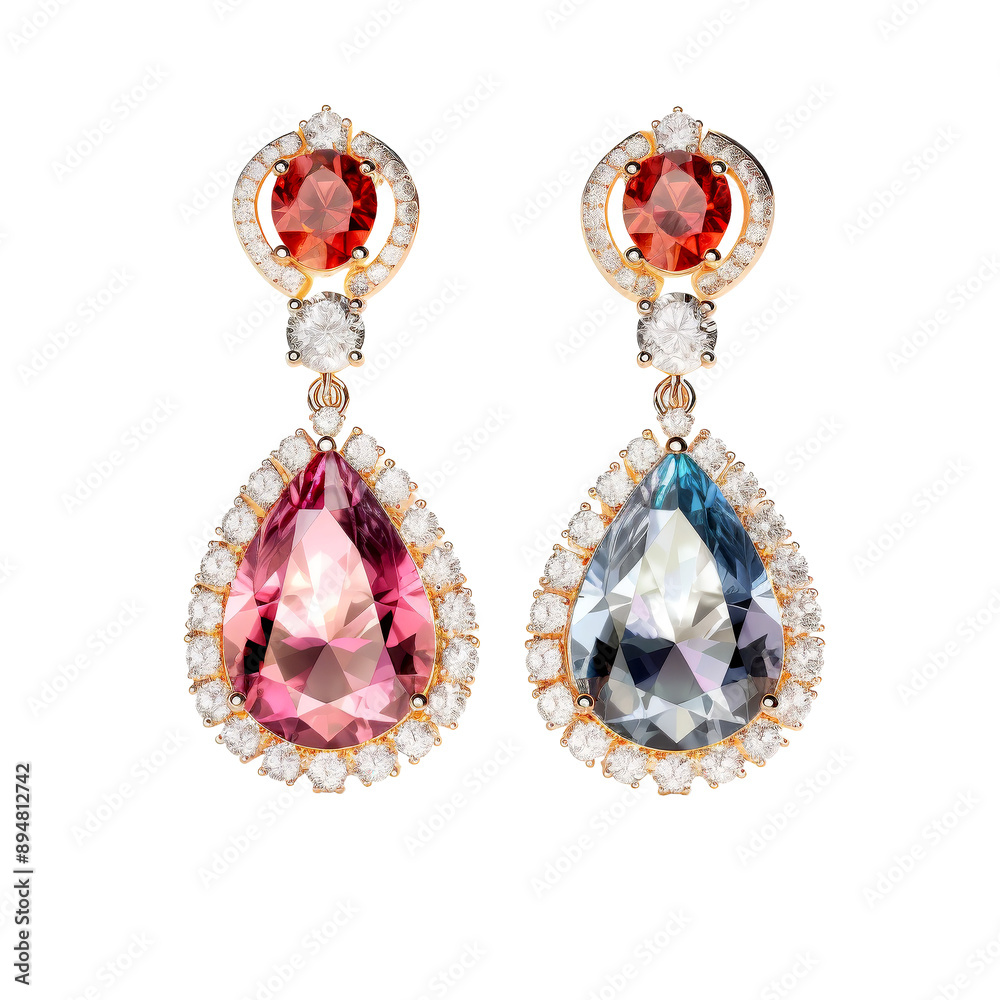 luxury earring isolated on white luxury earring isolated on white