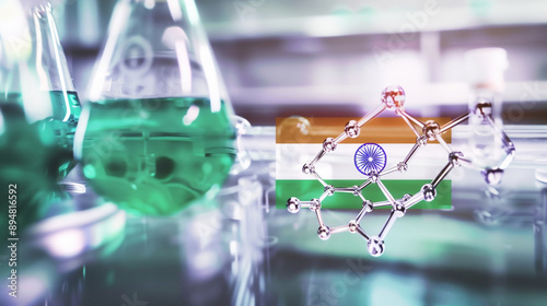 Laboratory scene with India...