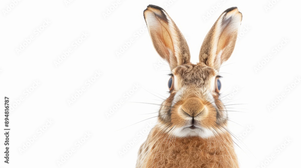 Fototapeta premium hare photo on trasnparent background --ar 16:9 Job ID: 96eca9c8-bc9b-4b1d-ac88-40c7b3bec3a5